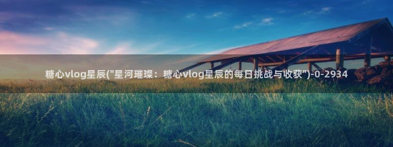 糖 vlog